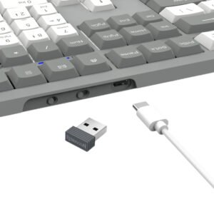 Redragon BK-7485 Wireless Office Keyboard - Grey - Image 7
