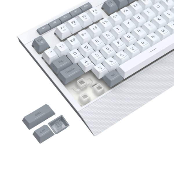 Redragon S151 Wired RGB Gaming Keyboard and Mouse Combo - White and Grey