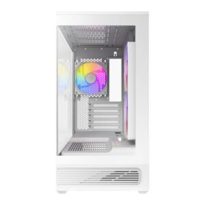 Alternative view of Antec C2M ARGB Compact Micro-ATX Gaming Chassis - White
