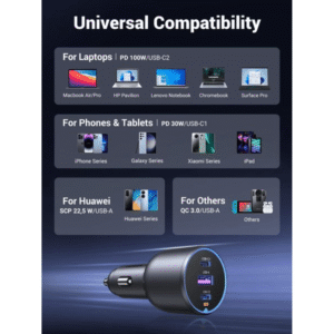 UGREEN 130W USB-C 3-port Car Charger - Image 10