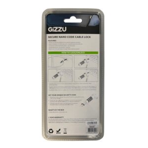 GIZZU 1.8m Nano Combination Lock Security Cable - Image 3
