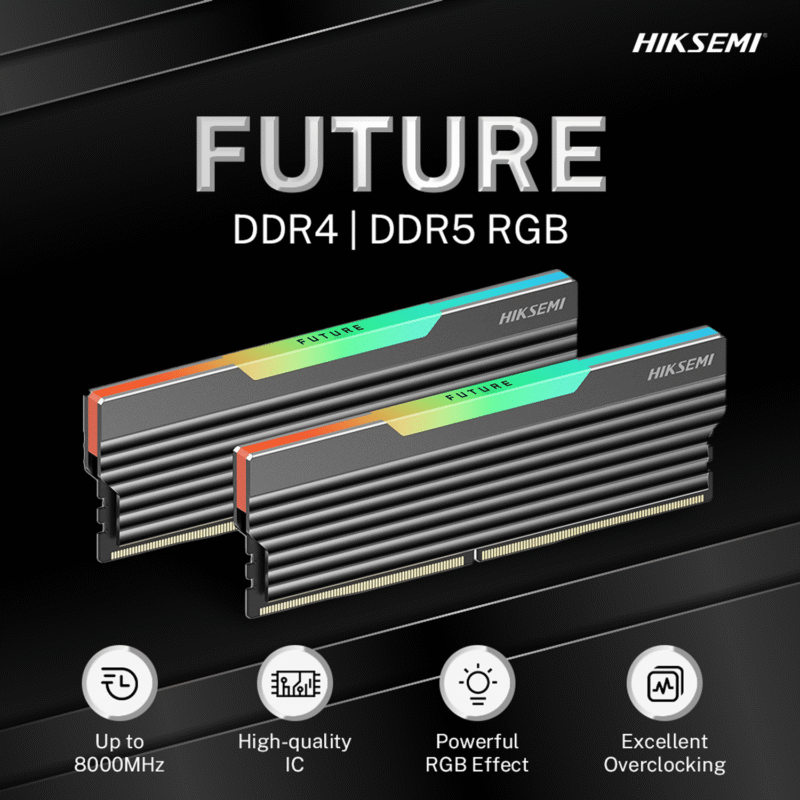 Hiksemi Future RGB 16GBKIT (2x8GB) 3600MHz DDR4 Desktop Gaming Memory Black