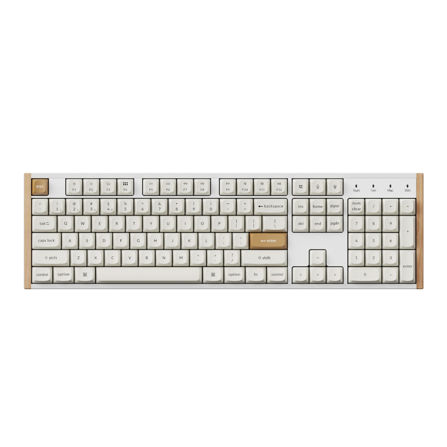 Keychron K10 HE Special Edition Full-size Hot-Swap Gateron Dbl-Rail Nebula Switch RGB Wireless Keyboard - White (Wood + Al) - Image 2