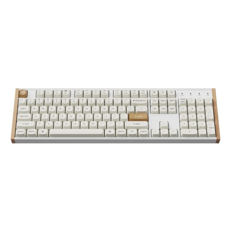 Keychron K10 HE Special Edition Full-size Hot-Swap Gateron Dbl-Rail Nebula Switch RGB Wireless Keyboard - White (Wood + Al)