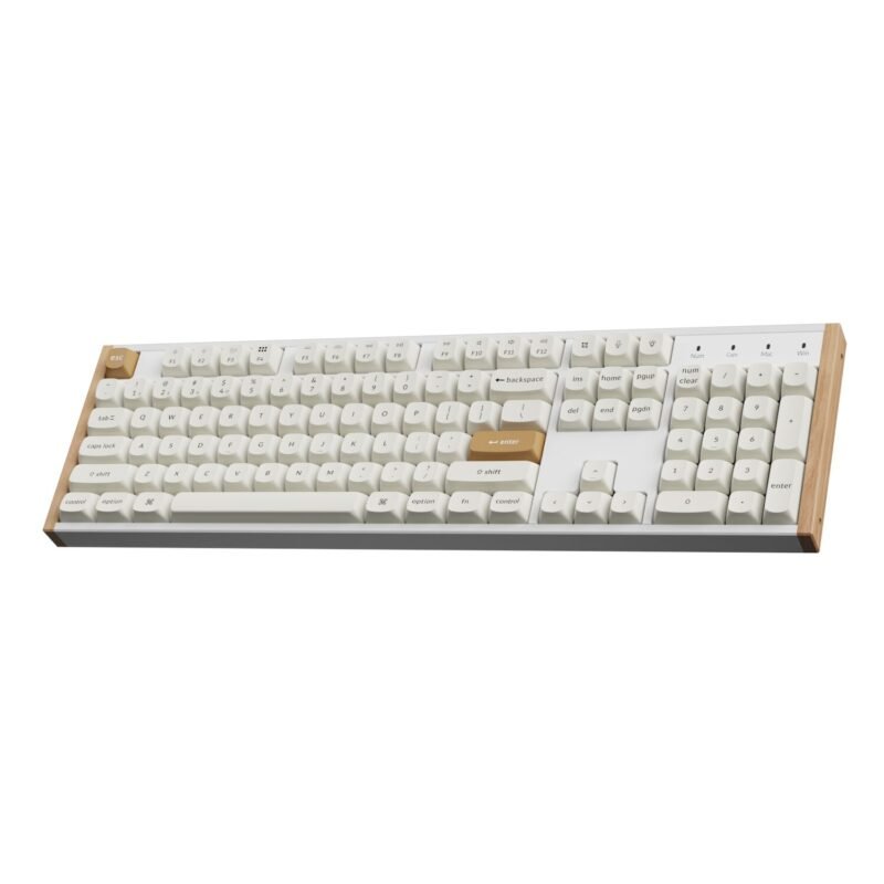 Keychron K10 HE Special Edition Full-size Hot-Swap Gateron Dbl-Rail Nebula Switch RGB Wireless Keyboard - White (Wood + Al)
