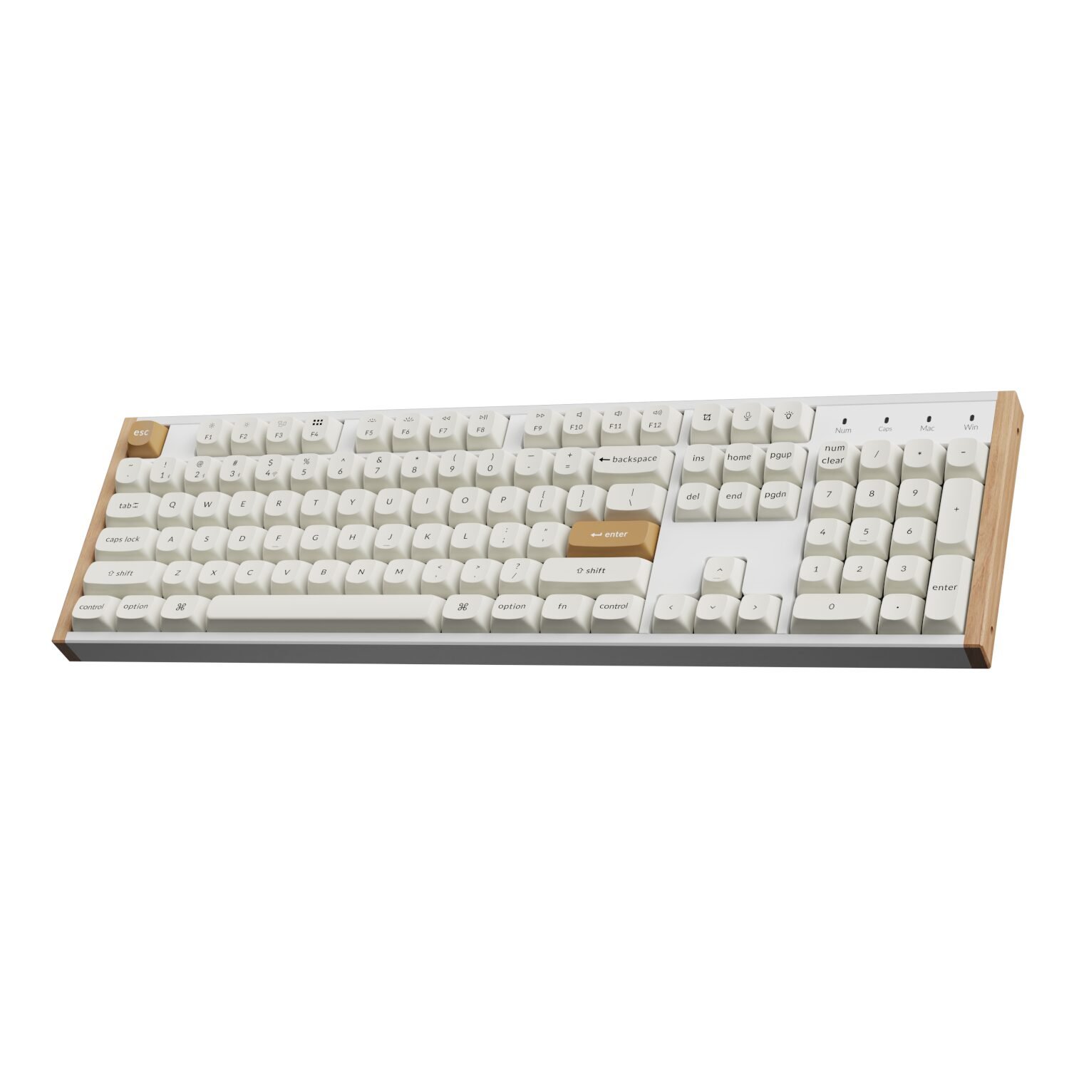Keychron K10 HE Special Edition Full-size Hot-Swap Gateron Dbl-Rail Nebula Switch RGB Wireless Keyboard - White (Wood + Al) - Image 4