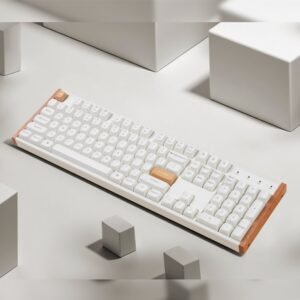 Keychron K10 HE Special Edition Full-size Hot-Swap Gateron Dbl-Rail Nebula Switch RGB Wireless Keyboard - White (Wood + Al) - Image 5