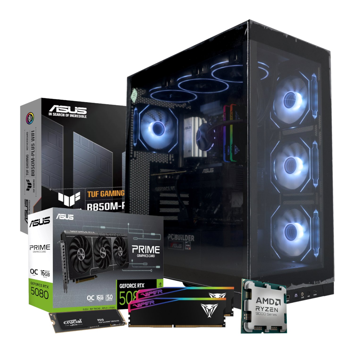 PCBuilder Ryzen 7 9850X3D ODYSSEY Windows 11 Gaming PC - Image 2