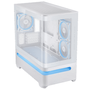 Alternative view of ASUS Prime AP202 ARGB mATX White Chassis