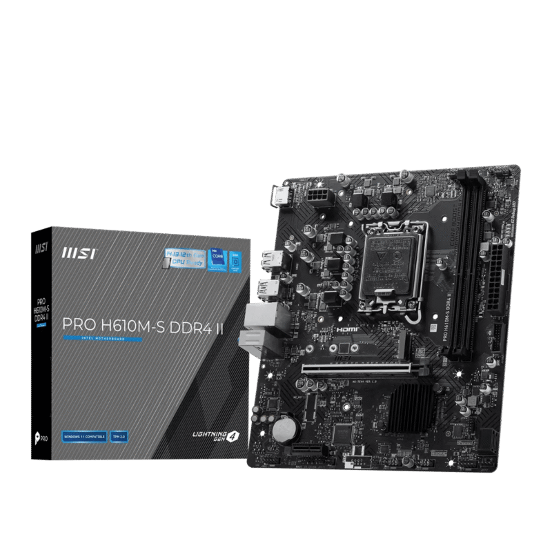 MSI PRO H610M-S DDR4 II LGA1700 M-ATX Motherboard
