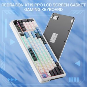 Redragon K719WGB GALATIN RGB PRO Full sized Wireless Gaming Keyboard - White - Image 4