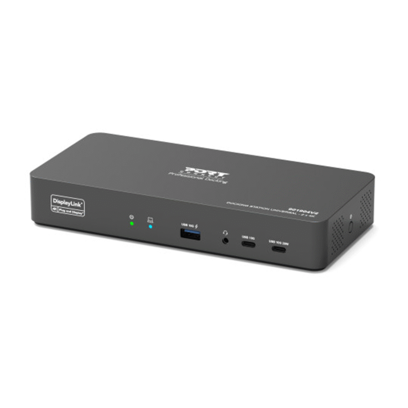 PORT2 x 4K USB-C desktop docking station 11 peripherals 96W