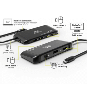 PORT Mobile docking station 1 X 4K USB-C 7 devices 100W - Image 6
