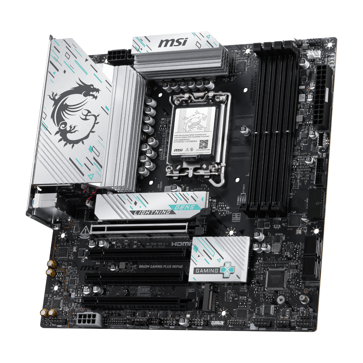 MSI B860M GAMING PLUS WIFI6E LGA1851 M-ATX Gaming Motherboard - Image 4