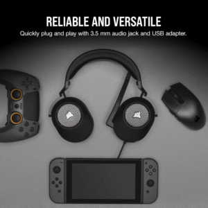 Corsair HS65 SURROUND Wired Gaming Headset — Carbon (AP) - Image 5