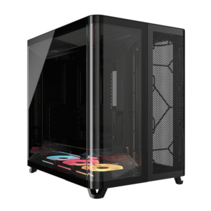 Corsair AIR 5400 LX-R RGB iCUE LINK Triple Chamber Mid-Tower PC Case - Black