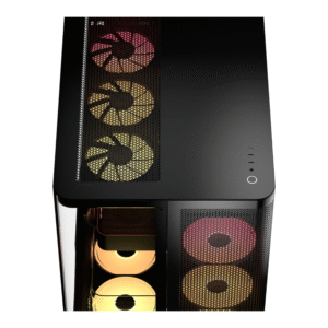 Corsair AIR 5400 LX-R RGB iCUE LINK Triple Chamber Mid-Tower PC Case - Black - Image 5