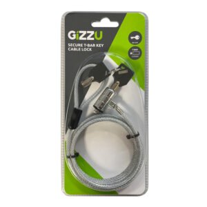 GIZZU 1.8m T-Bar Laptop Cable Lock Master Key Compatible - Image 2