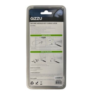 GIZZU 1.8m Wedge Cable Lock - Image 3