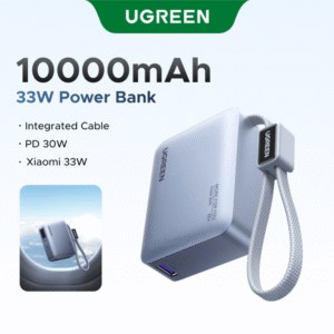 UGreen Nexode 10000mAh 30W Power Bank with Built-in USB Type-C Cable - Image 6