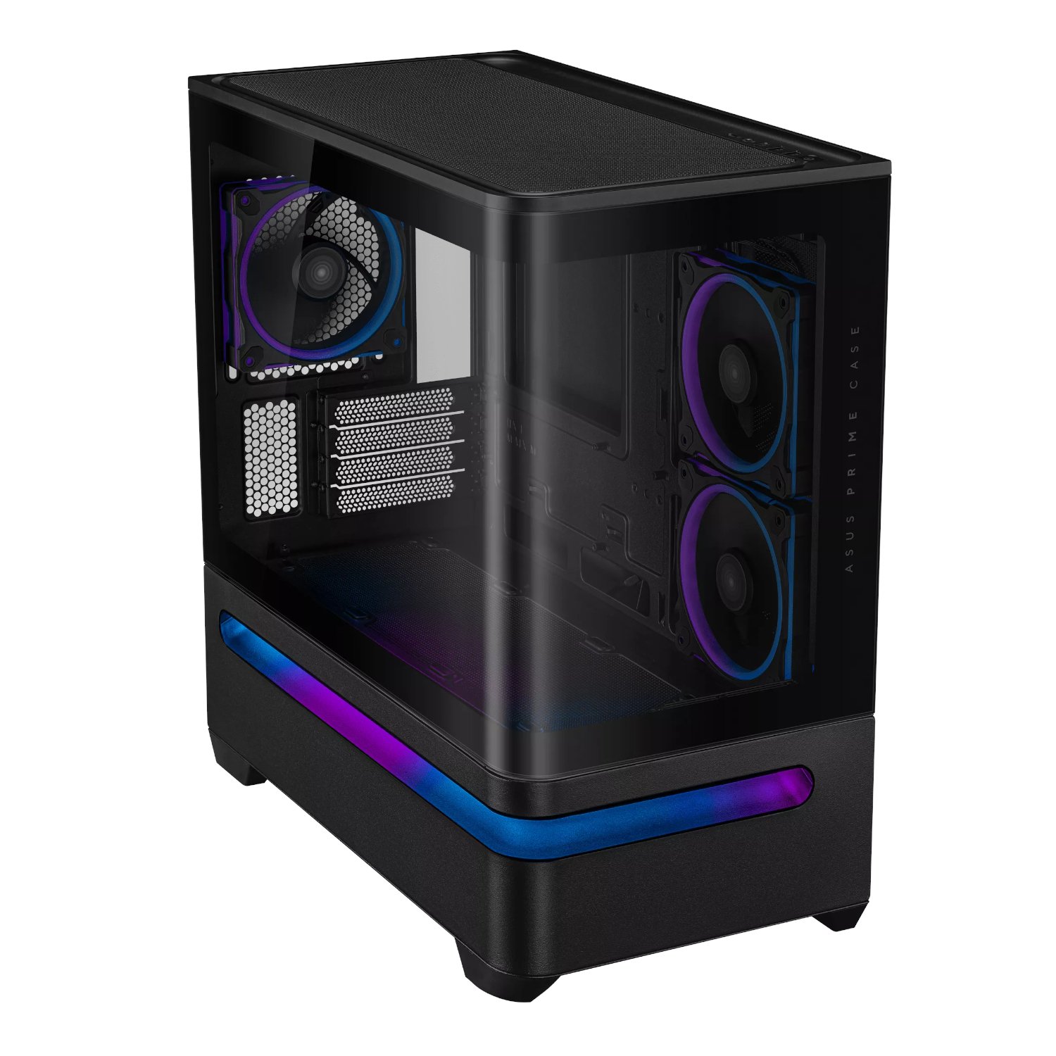 Asus Prime AP202 ARGB Curved Tempered Glass Micro-ATX Chassis – Black - Image 4