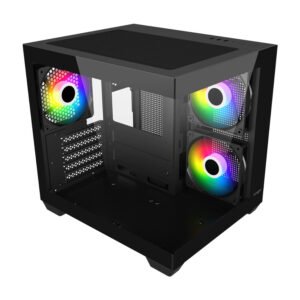 FSP S140 M-ATX Mid Tower Gaming Chassis - Black - Image 5