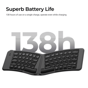 Keychron B11 Pro Ultra-Slim Wireless Foldable Keyboard Alice Layout - Space Gray - Image 3