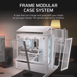 Corsair FRAME 4000D RS ARGB Modular Mid-Tower PC Case - White - Image 4