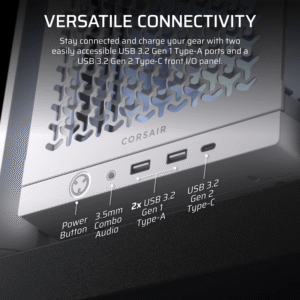 Corsair FRAME 4000D RS ARGB Modular Mid-Tower PC Case - White - Image 6