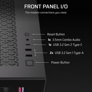 Corsair 3500X LX-R RGB iCUE LINK Mid-Tower PC Case - Black - Image 4