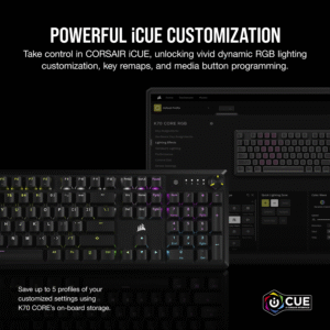 Corsair K70 CORE RGB Mechanical Gaming Keyboard - Black - Image 5