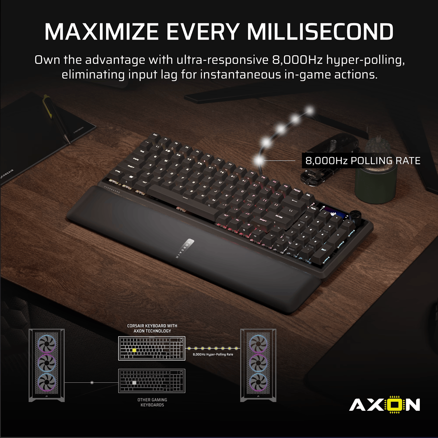 Corsair VANGUARD 96 Mechanical Gaming Keyboard, CORSAIR MLX Plasma - Black - Image 3