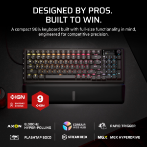 Alternative view of Corsair VANGUARD PRO 96 Hall Effect Gaming Keyboard