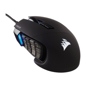 Alternative view of Corsair SCIMITAR RGB ELITE Optical 18 000 DPI MOBA/MMO Gaming Mouse - Black