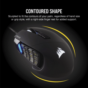 Corsair SCIMITAR RGB ELITE Optical 18 000 DPI MOBA/MMO Gaming Mouse - Black - Image 4