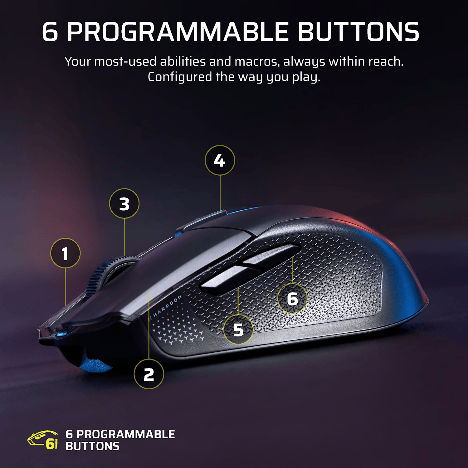 Corsair HARPOON v2 26000 DPI Wireless Gaming Mouse - Image 5