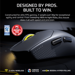 Alternative view of Corsair SABRE v2 PRO ULTRALIGHT WIRELESS 30000 DPI Gaming Mouse - Black
