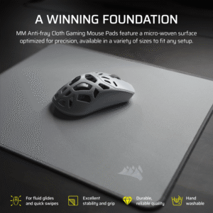 Corsair MM Anti-fray Cloth Medium Gaming Mouse Pad – Gray - Image 6