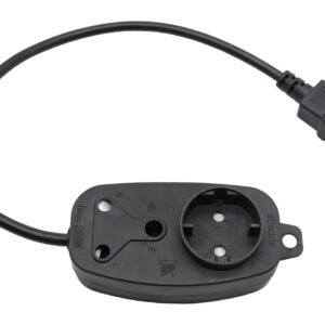 Multi Plug 1x16A 1x5A 0.5m IEC Cord Black