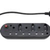 Multi Plug 3x16A 3x5A 0.5m IEC Cord Black