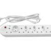 Multi Plug 5x16A 5x5A 3m Cord White