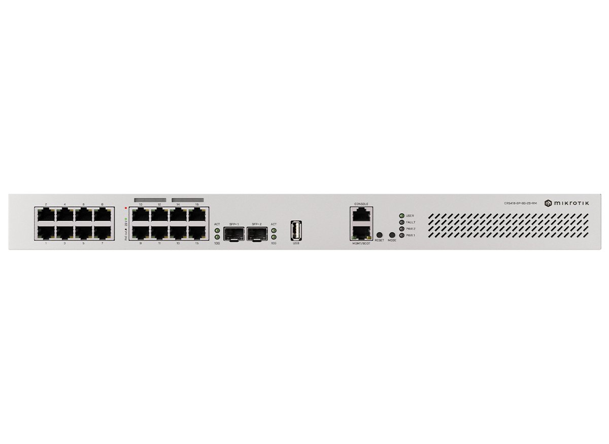 MikroTik Cloud Router Switch 16 Port with 8 PoE 150W 2SFP+