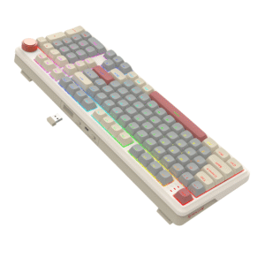 Redragon EISA 100 Retro RGB Wireless Mechanical Keyboard - Cream/Grey - Image 6