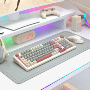 Redragon EISA 100 Retro RGB Wireless Mechanical Keyboard - Cream/Grey - Image 7