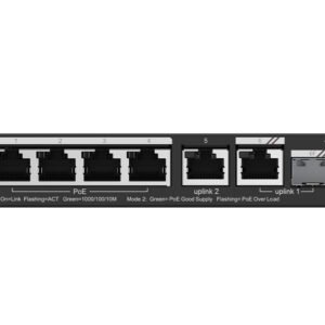 Reyee 6 Port Gigabit with 4 PoE 54W 1SFP Combo Port Smart Managed Switch