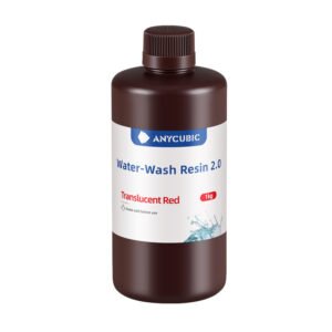 Alternative view of Anycubic Water Wash Resin 2.0 – Translucent Red